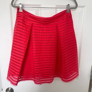 Red a-line skirt